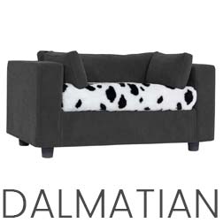 Pet sofa grey - plaid Dalmatian